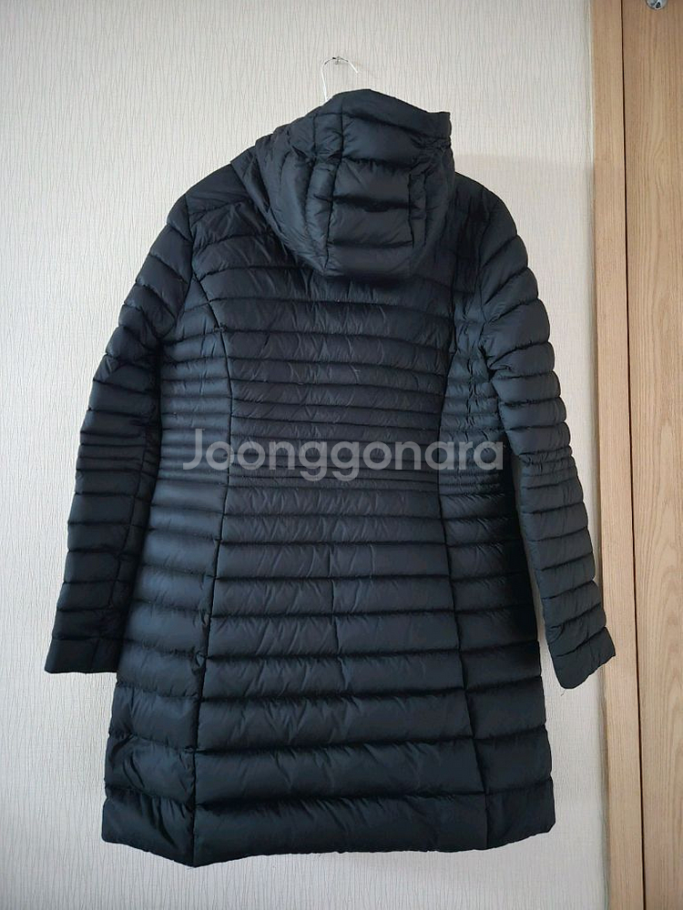 멜본 여성 구스 롱패딩 블랙--1