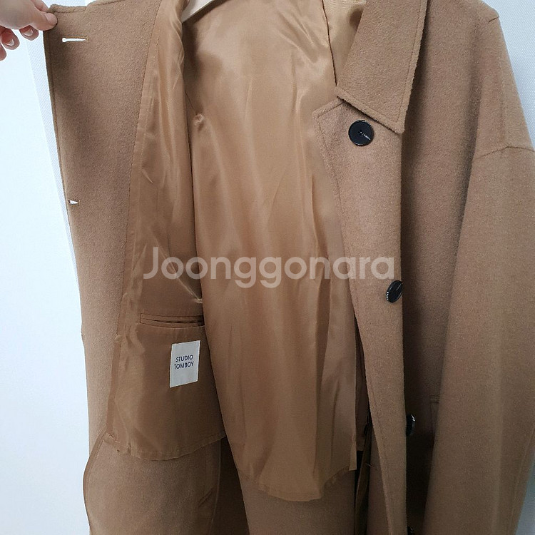 스튜디오톰보이 오버핏 울 롱코트--3