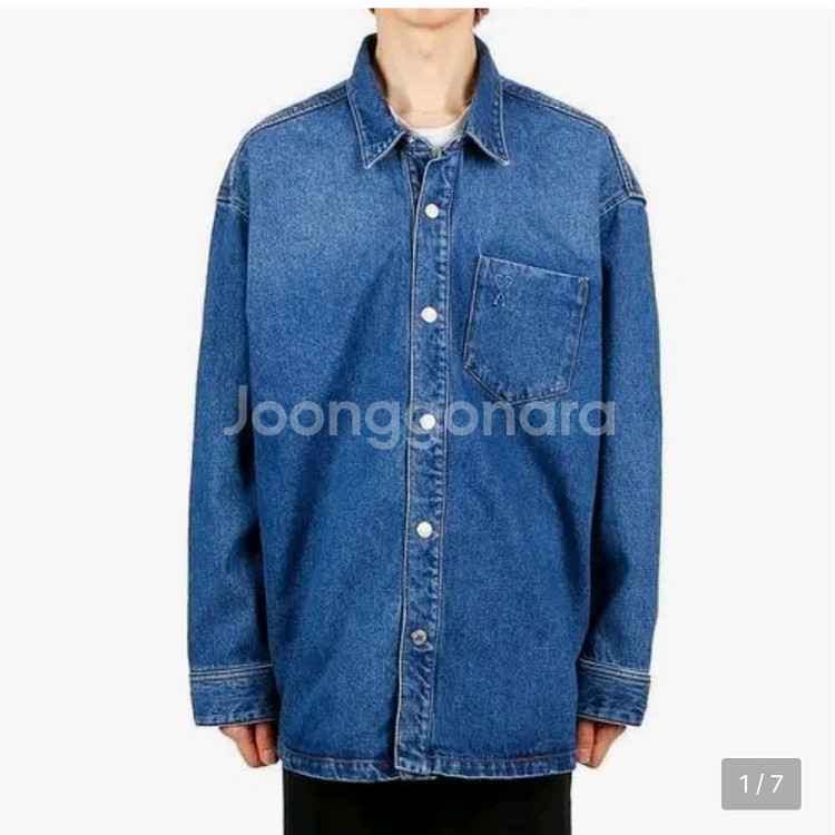 24ss 아미 오버 데님 셔츠자켓 (L, 택만 제거)--2