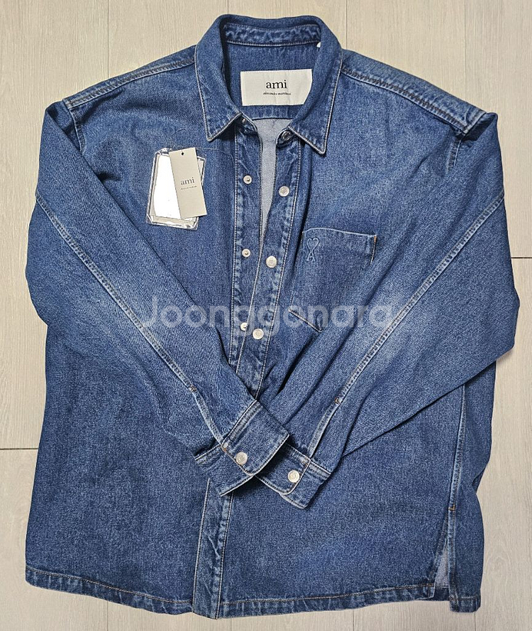24ss 아미 오버 데님 셔츠자켓 (L, 택만 제거)--7