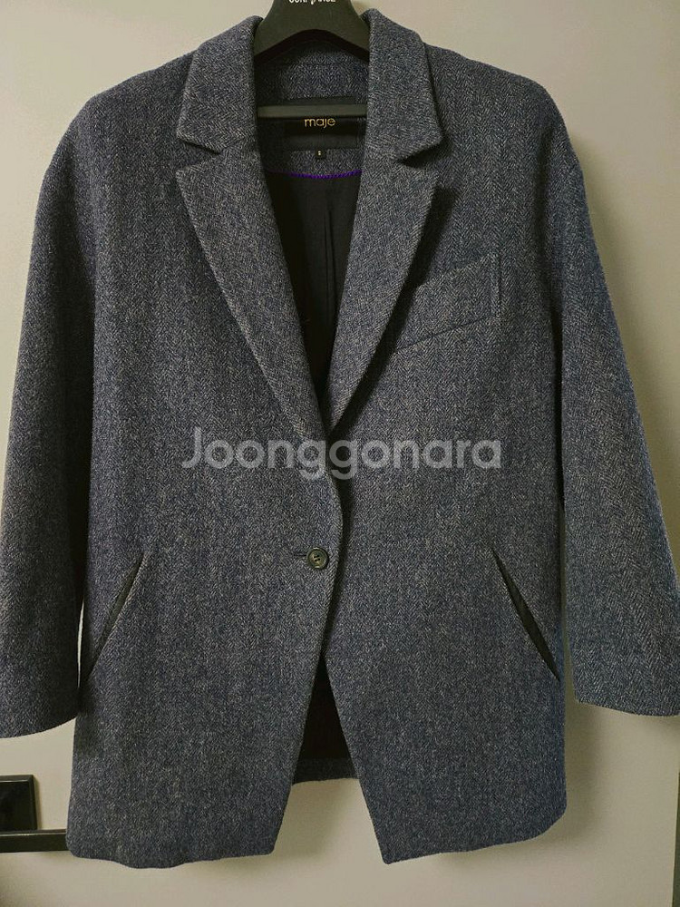 마쥬 헤링본 울 자켓--1