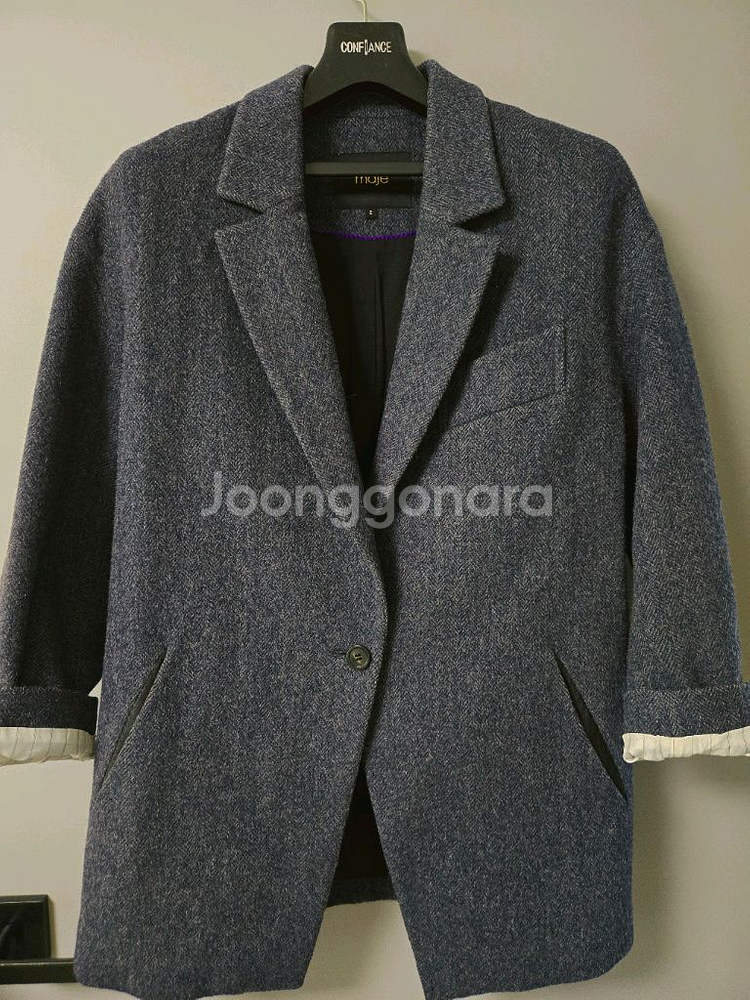마쥬 헤링본 울 자켓--2