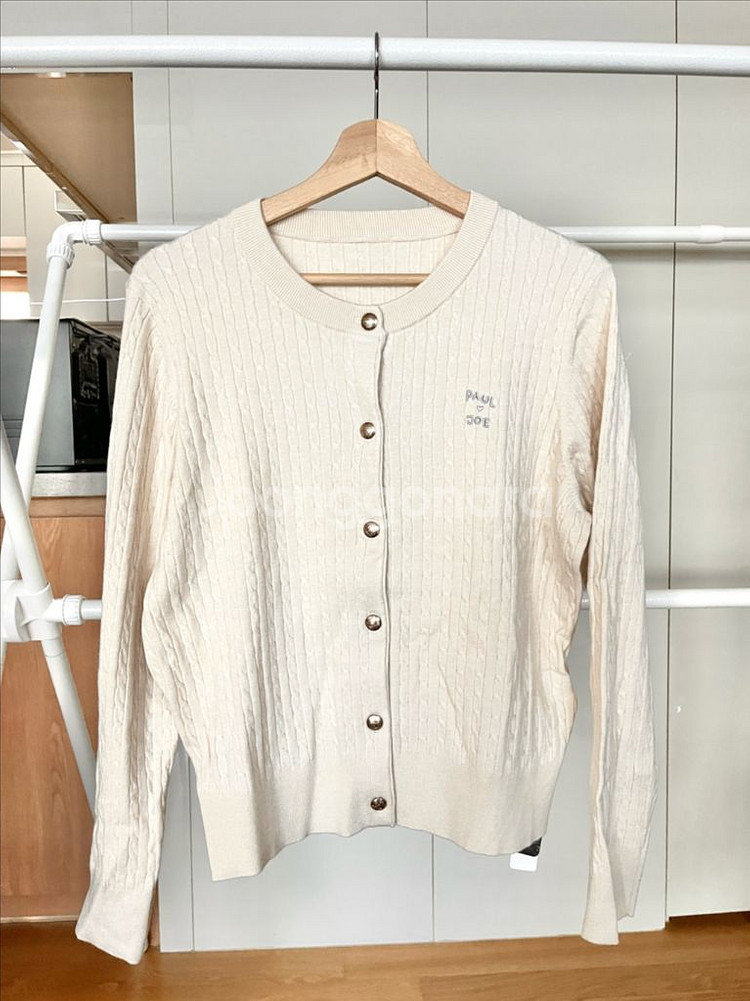 (새상품) 여성 비스코스 케이블 금장 가디건 77--0