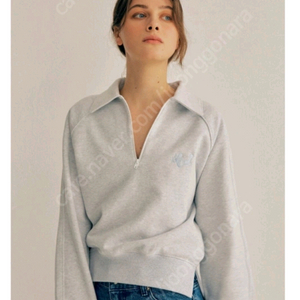 마조네 하프집업 s 화이트멜란지