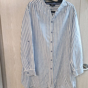 스트라이프 롤업 롱셔츠 XL