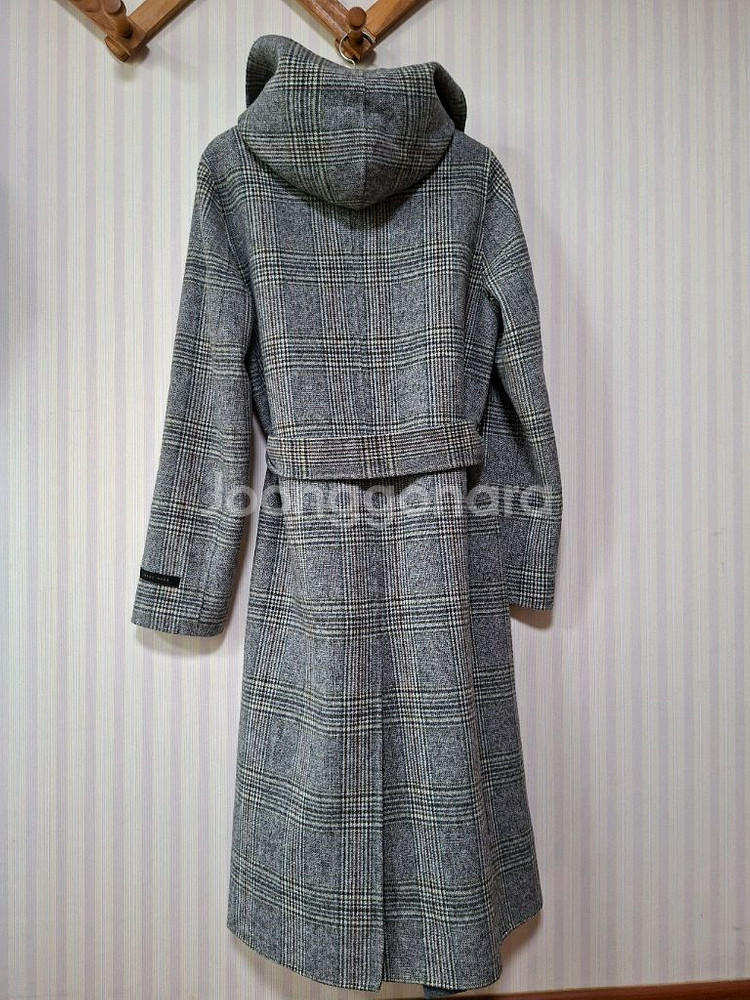 체크 핸드메이드 코트--1