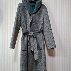 체크 핸드메이드 코트
