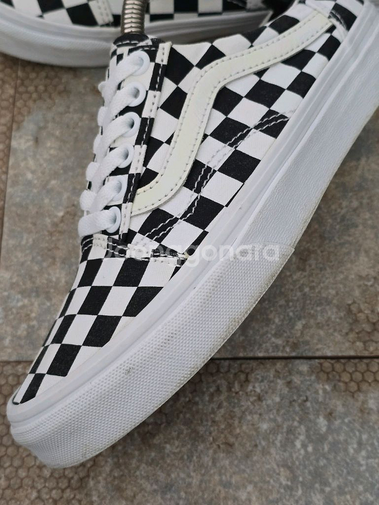 (225)반스 올드스쿨 체커보드 뮬 스니커즈--3