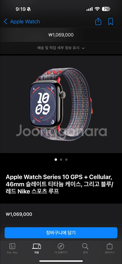 (급처)애플워치 10 46mm 티타늄 슬레이트 블랙 나--0