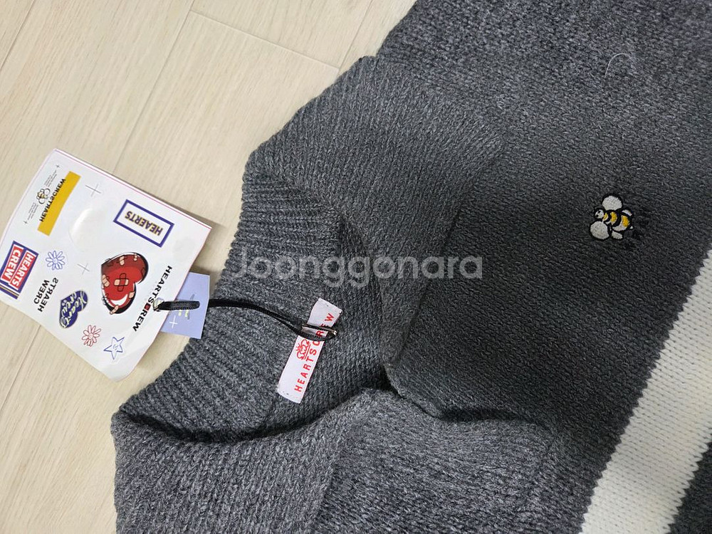 새상품 하츠크루 니트 카라 맨투맨-남녀공용--3