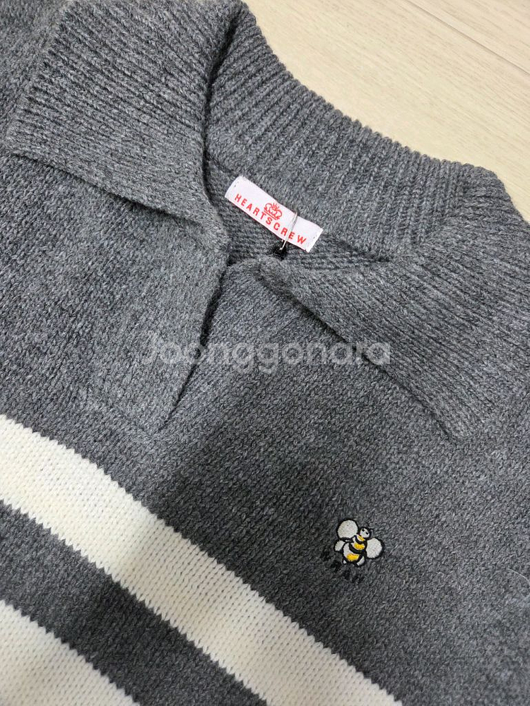 새상품 하츠크루 니트 카라 맨투맨-남녀공용--2