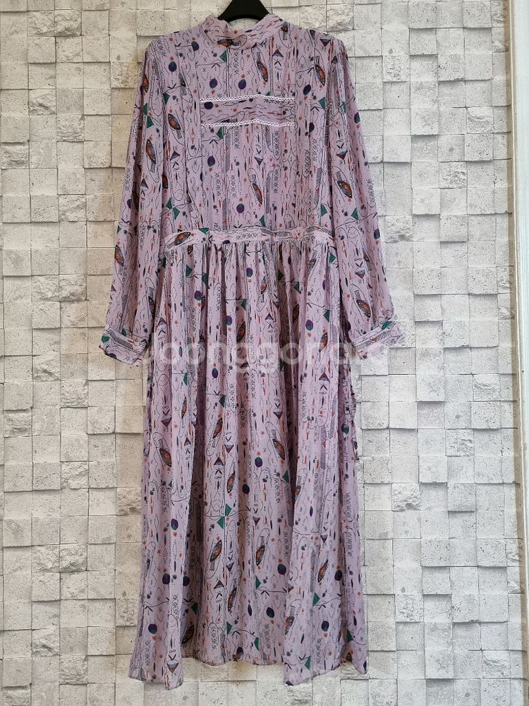 파스텔퍼플 쉬폰 롱원피스--2