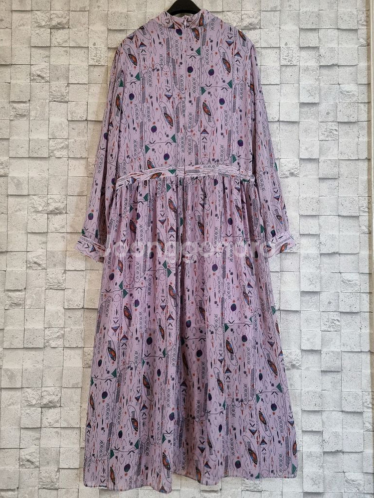 파스텔퍼플 쉬폰 롱원피스--3