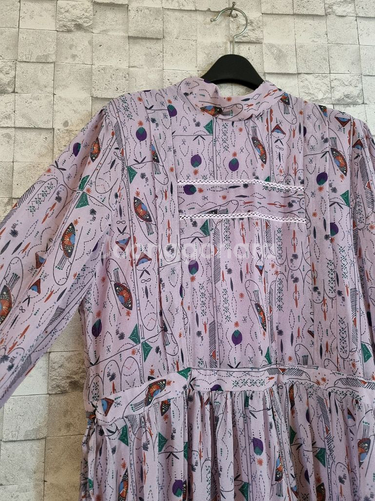 파스텔퍼플 쉬폰 롱원피스--4