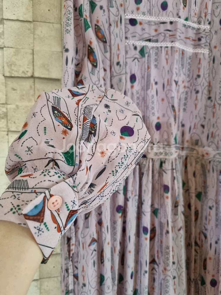 파스텔퍼플 쉬폰 롱원피스--9