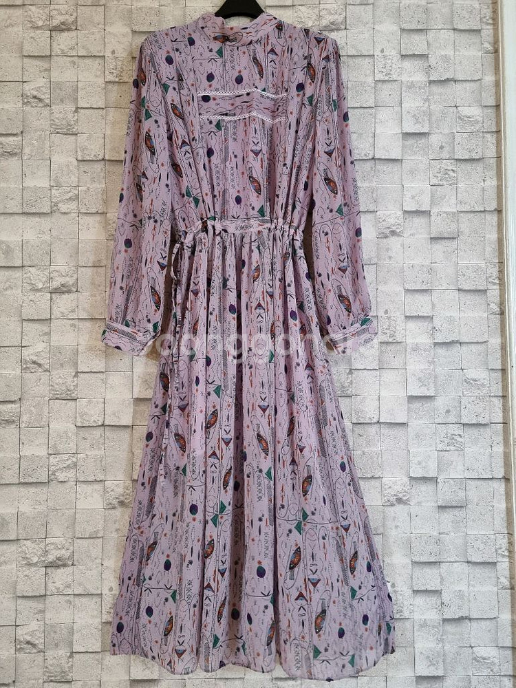 파스텔퍼플 쉬폰 롱원피스--10