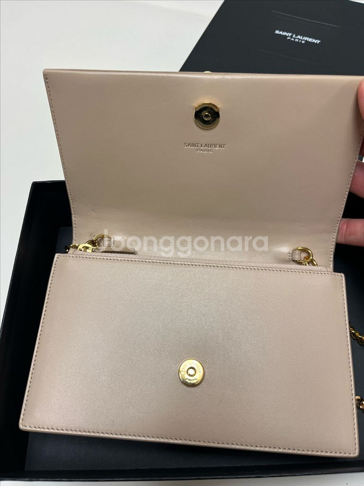 생로랑 케이트 테슬월렛 베이지--2