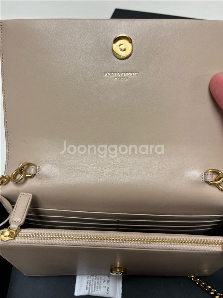 생로랑 케이트 테슬월렛 베이지--3