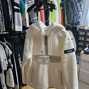 내셔널지오그래픽 패치 아노락 후리스 집업 정품(새거)