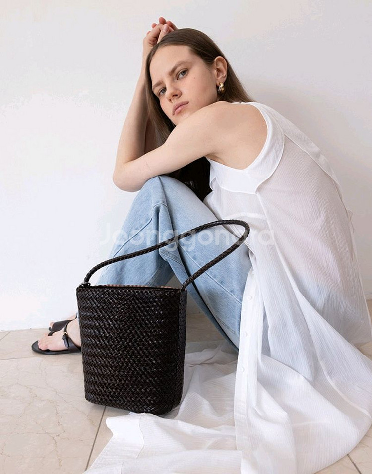 루에브르 브리즈 숄더백 스몰 다크브라운 키링포함--0