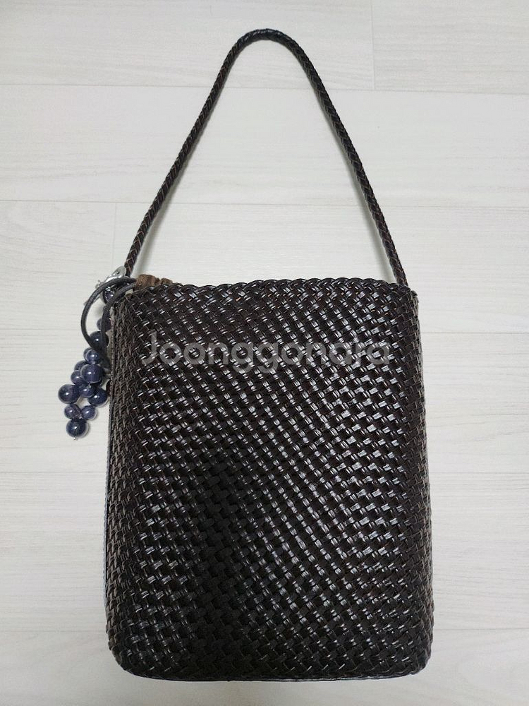 루에브르 브리즈 숄더백 스몰 다크브라운 키링포함--2