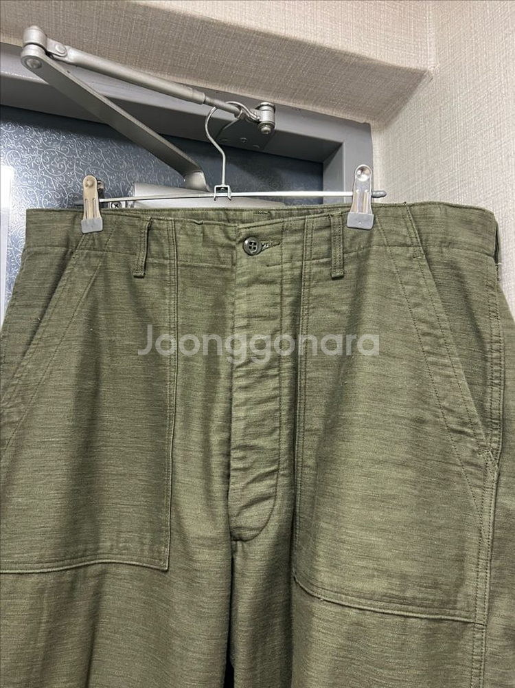 [4] 오어슬로우 빈티지핏 퍼티그 팬츠 다크 올리브 색--1