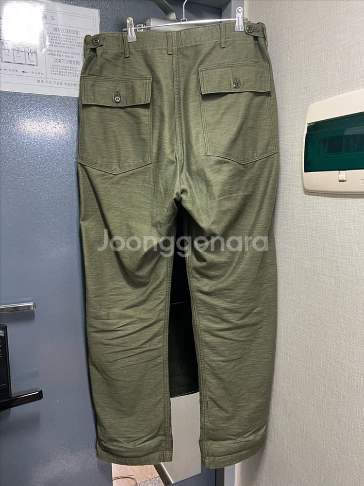 [4] 오어슬로우 빈티지핏 퍼티그 팬츠 다크 올리브 색--2
