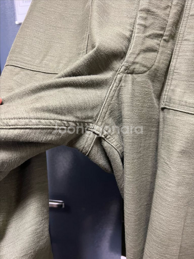 [4] 오어슬로우 빈티지핏 퍼티그 팬츠 다크 올리브 색--5