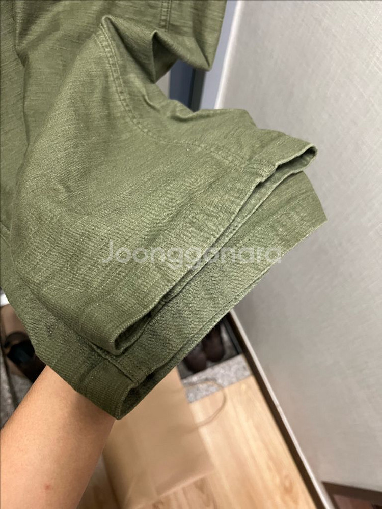 [4] 오어슬로우 빈티지핏 퍼티그 팬츠 다크 올리브 색--4