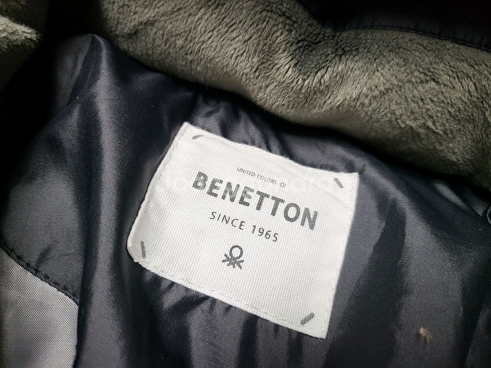 베네통 후드 롱 패딩 블랙(155사이즈)--3