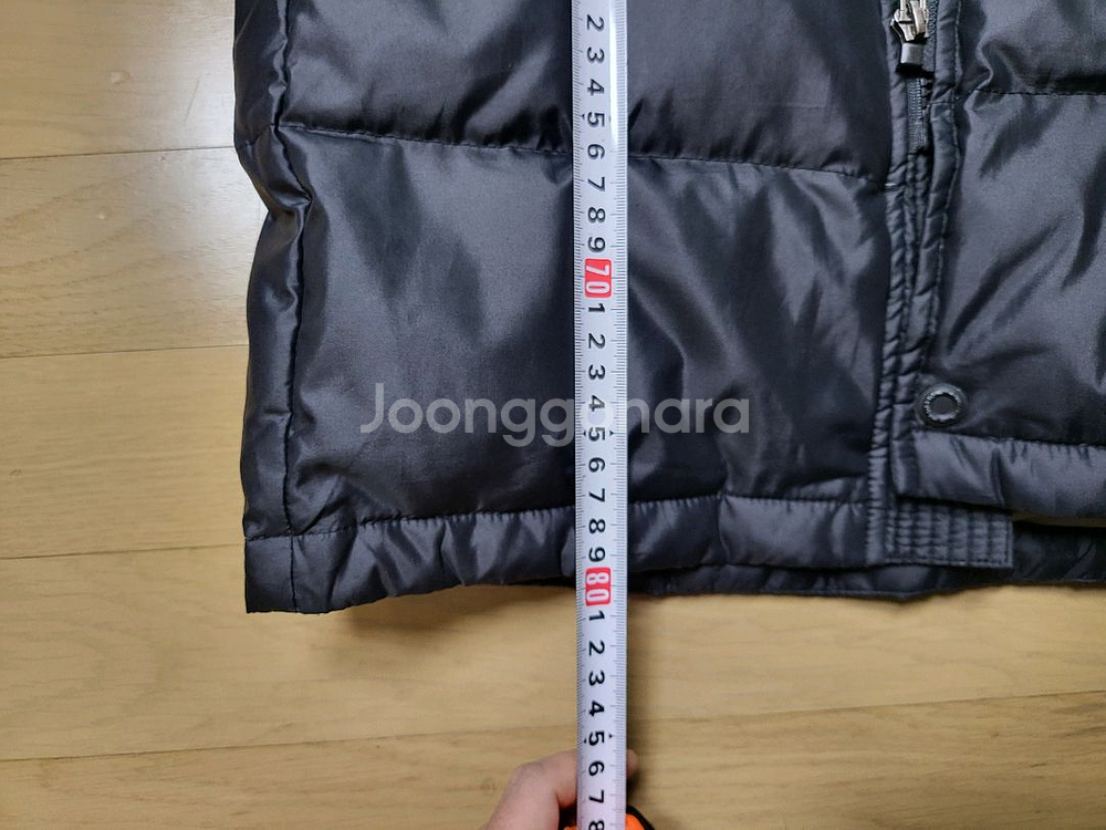 베네통 후드 롱 패딩 블랙(155사이즈)--6