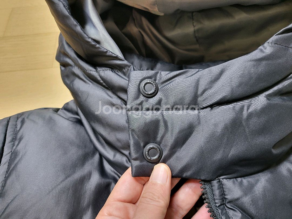 베네통 후드 롱 패딩 블랙(155사이즈)--8