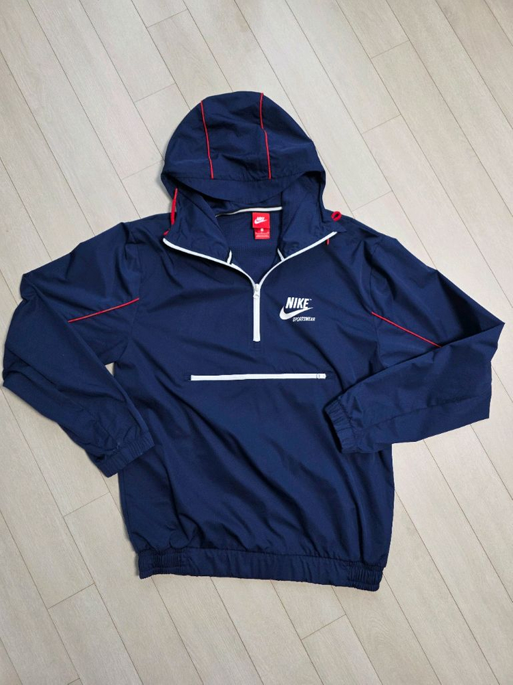 나이키 아노락 후드 네이비 S--3