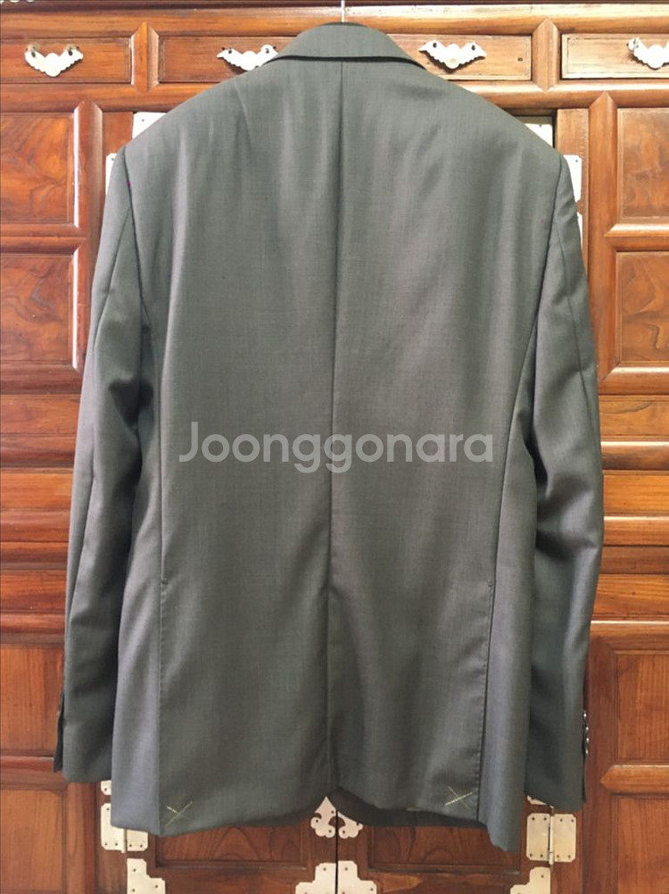 솔리드옴므 봄가을 챠콜 패턴 블레이져 100사이즈--1