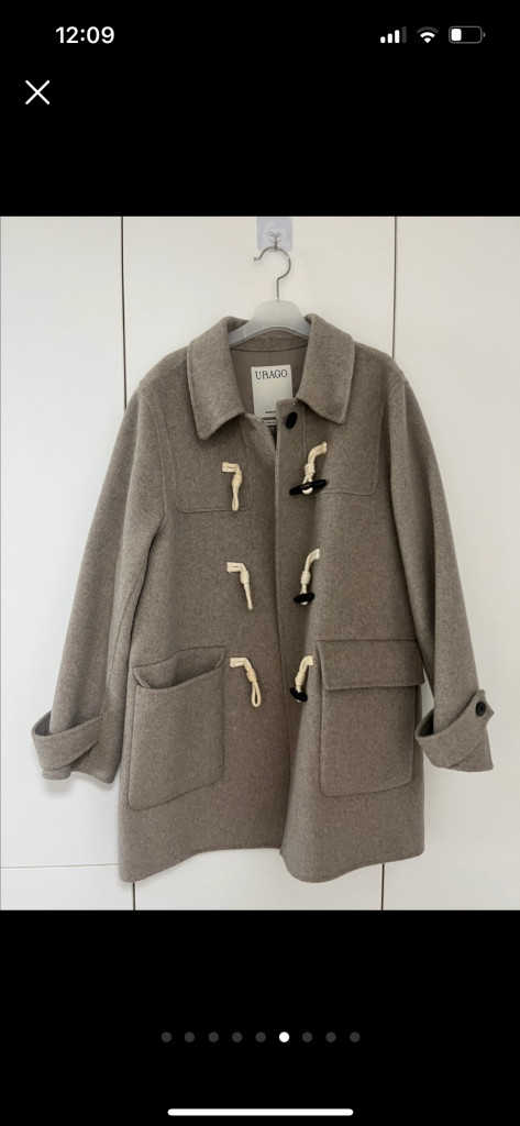 유라고 울 더플코트 떡볶이 하프코트--5