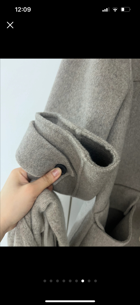 유라고 울 더플코트 떡볶이 하프코트--6