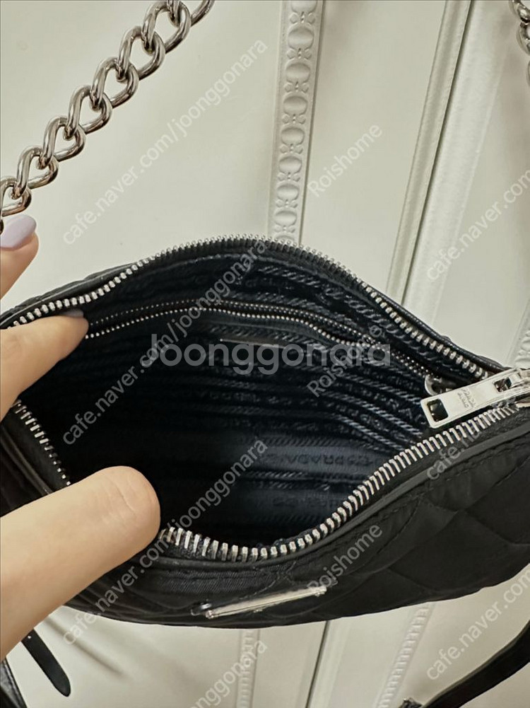 프라다 체인 토트백 크로스백--6