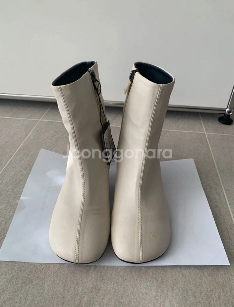 time, 한섬 타임 부츠, 아이보리 부츠, 크림부츠,--1