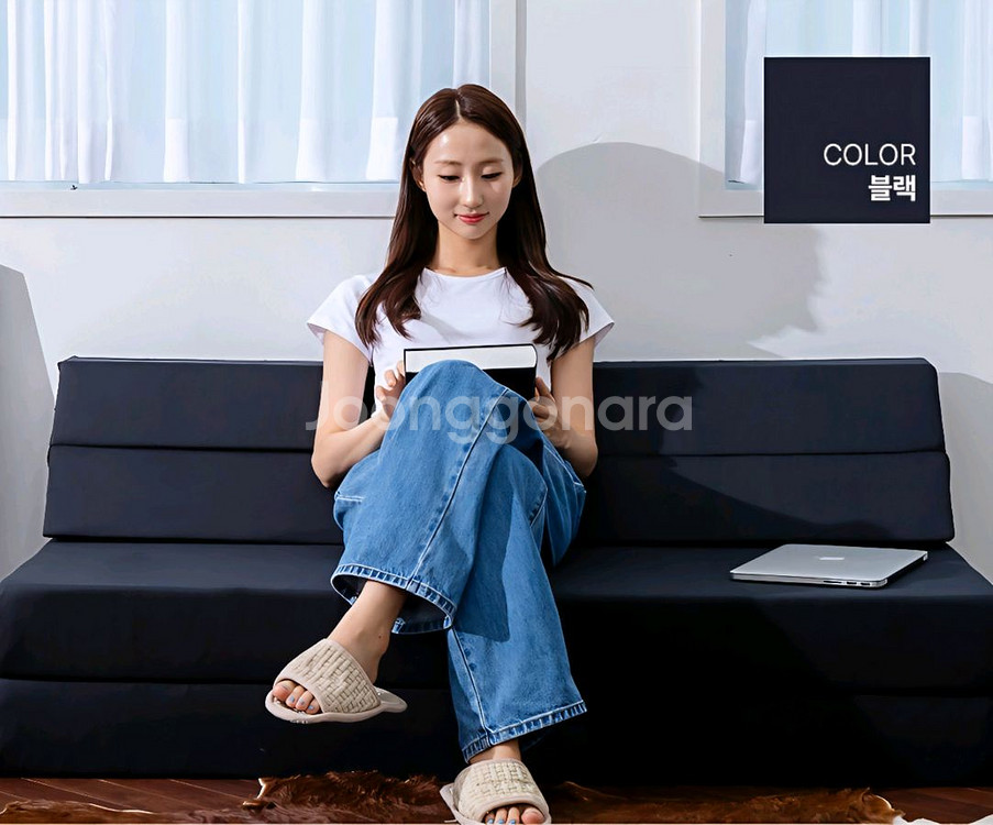 [최저가]4단 접이식 쇼파+매트리스 쇼파베드 방수 침대--1