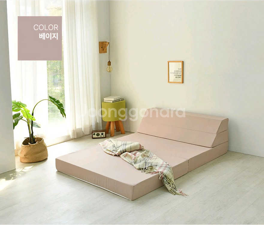 [최저가]4단 접이식 쇼파+매트리스 쇼파베드 방수 침대--2