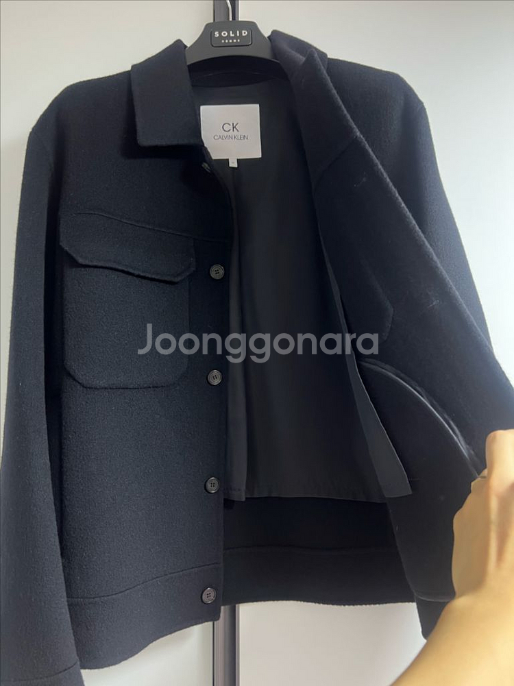 CK 캘빈클라인 핸드메이드 울 캐시미어 아우터--1