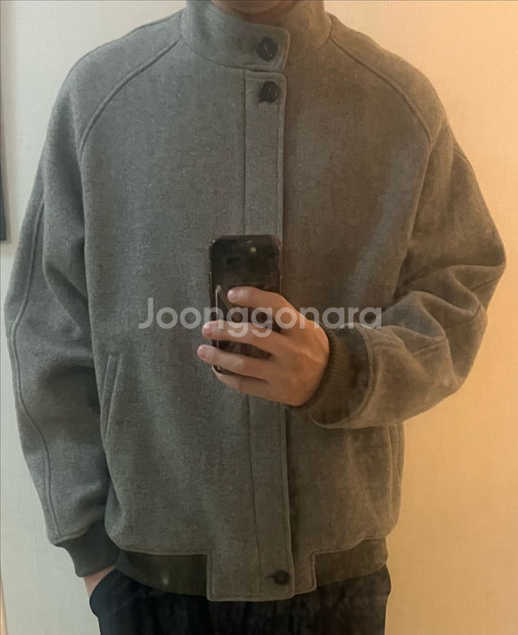 블랭크룸 래글런 블루종 울자켓--8