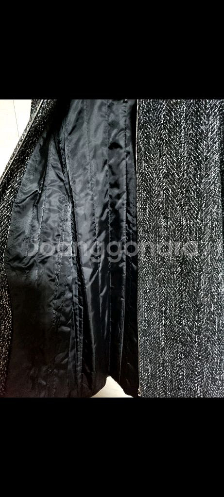 디루치아노 헤링본 패턴 모직 코트 77~88 새제품--3