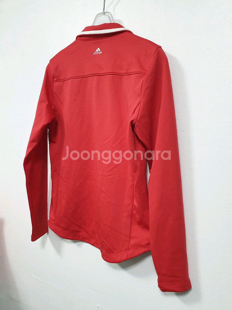 아디다스 레드 기모 카라 티셔츠 S사이즈--4