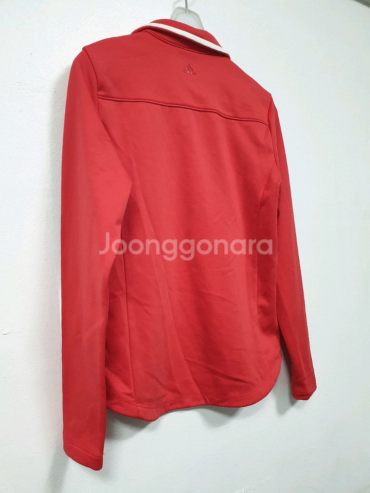 아디다스 레드 기모 카라 티셔츠 S사이즈--5