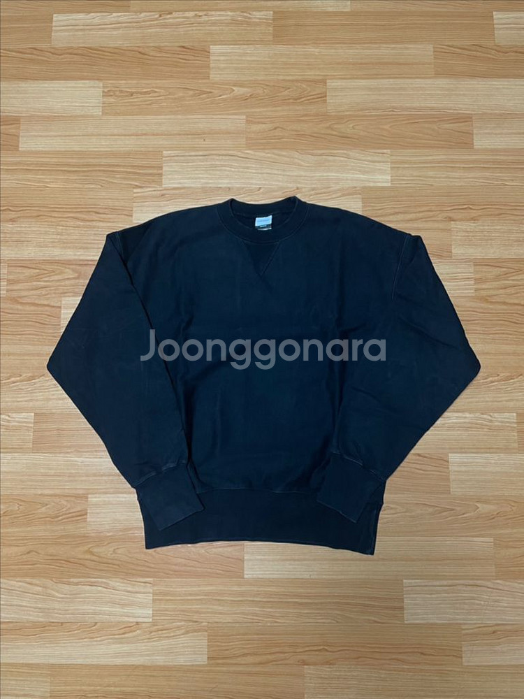 아웃스탠딩 헤비 스웻 맨투맨 블랙 판매합니다--0