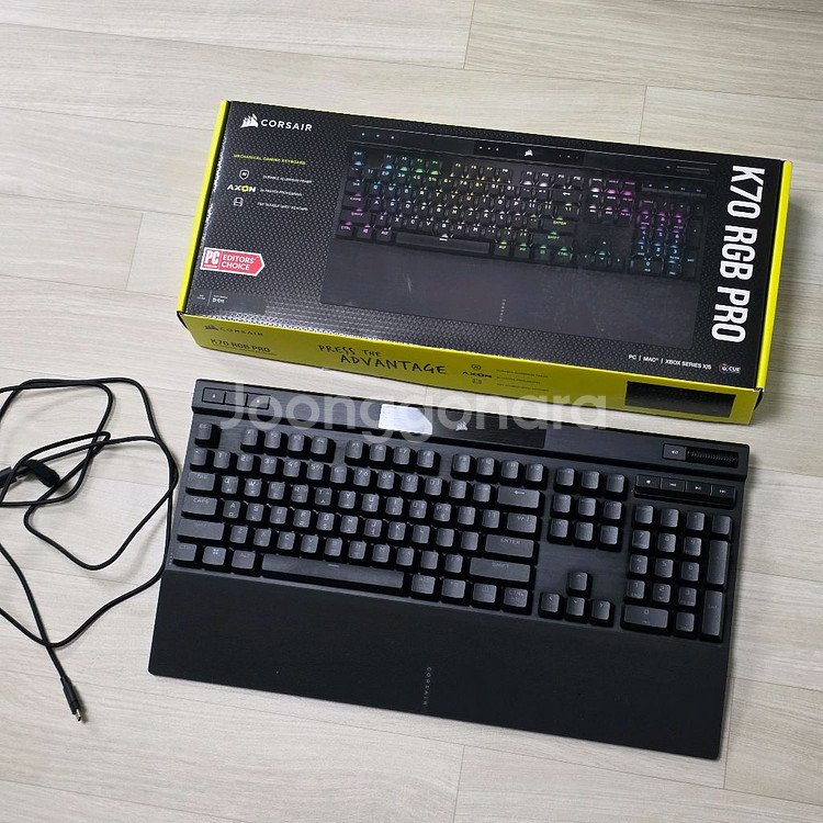 커세어 키보드 K70 RGB PRO 팝니다. 저소음적축--0