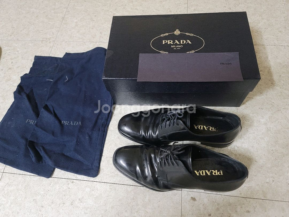 프라다 정품 남성구두 사이즈265--2