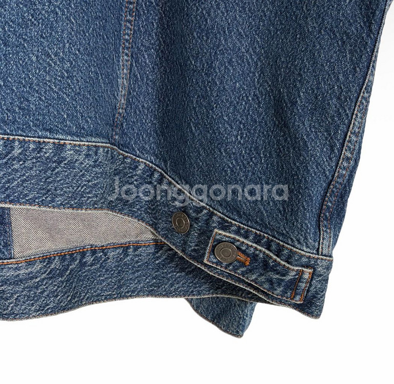 [40] 발렌시아가 자수 로고 오버사이즈 데님 청자켓--6