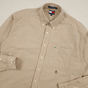 XL(105) 타미 힐피거 코튼 스트라이프셔츠